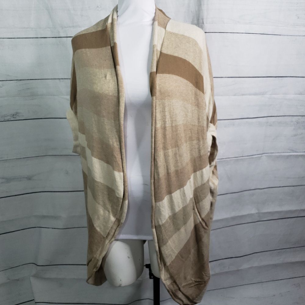 Sparrow Anthro open front cardigan striped S-M
